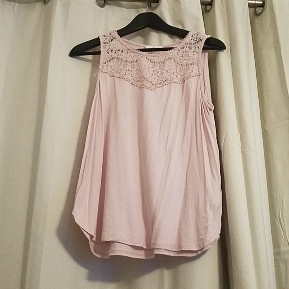 M Blush Lace Tank